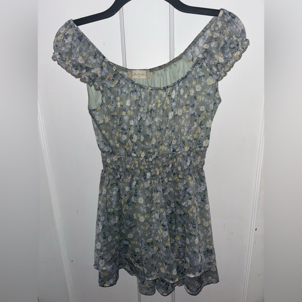 Altar'd State Floral Green Romper